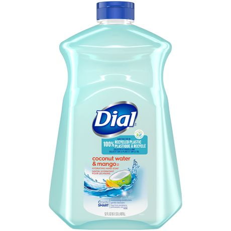 Dial Liquid Hand Soap Refill, Coconut Water & Mango, 1.53L