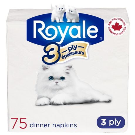 Royale Dinner Napkins, 3 ply, 75 paper napkins, 75 Napkins