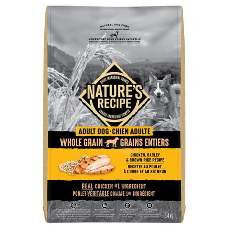 Nature’s Recipe Adult Whole Grain Chicken and Rice Recipe Dry Dog Food, 1.8kg-5.4kg