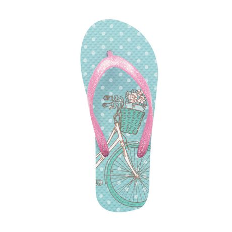 flip flops with glitter straps