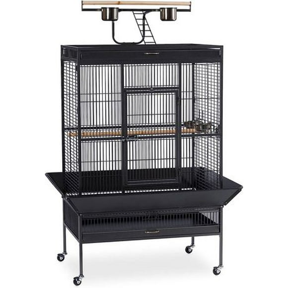 Prevue Wrought Iron Parrot Cage, Black