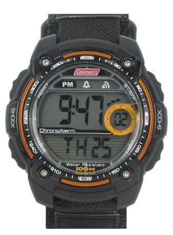 Coleman Men s Yellow and Black Digital Nylon FastWrap Watch Walmart