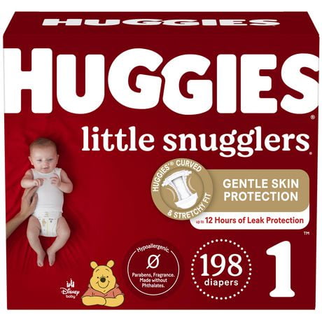 HUGGIES Little Snugglers Diapers, Econo Pack, Sizes: 1-6 | 198-96 Count