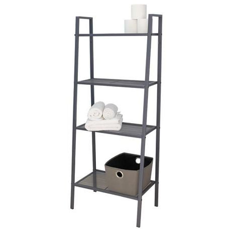 Medium 4 Tier Metal Rack, (24” x 14” x 58), Grey