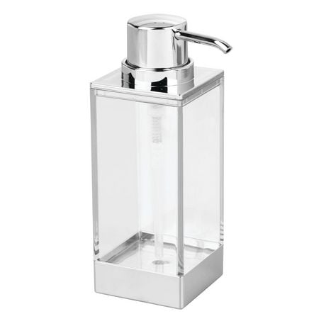square chrome soap dispenser