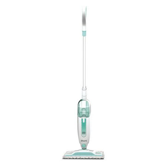 Shark S1000C, Steam Mop with Removable Water Tank, Seafoam/White, 1050W, Sanitizes with water