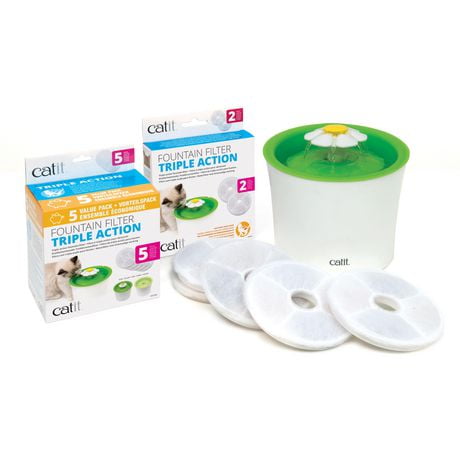 filters catit fountain triple action pack cat