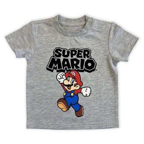 Super Mario Bros Infants Girls short sleeve t-shirt, Sizes 0 to 24 Months