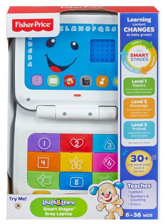 Fisher-Price Laugh & Learn Smart Stages White Laptop | Walmart Canada