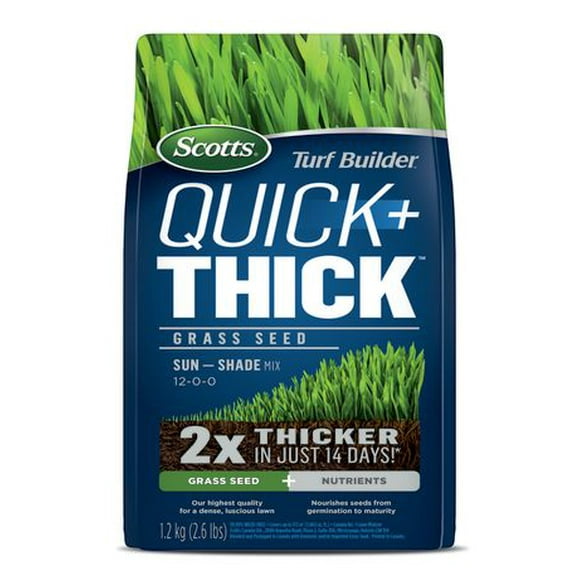 Scotts Turf Builder Quick + Thick Grass Seed Sun - Shade, Grass Seed Sun - Shade 1.2kg