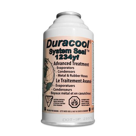 Duracool® SystemSeal™/4 oz. Can for R-1234yf A/C Systems. Leak repair of Minor Leaks in Metal & Synthetic Components.