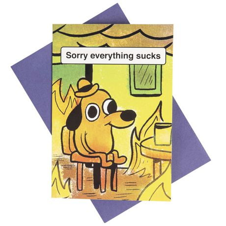 What Do You Meme?® Thinking of You Card (This is Fine), Thinking of You Card