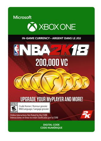 Xbox One NBA 2K18: 200,000 VC Digital Download | Walmart Canada