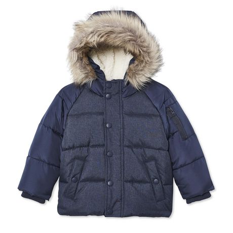 George Toddler Boys' Raglan Sleeve Puffer Jacket | Walmart Canada