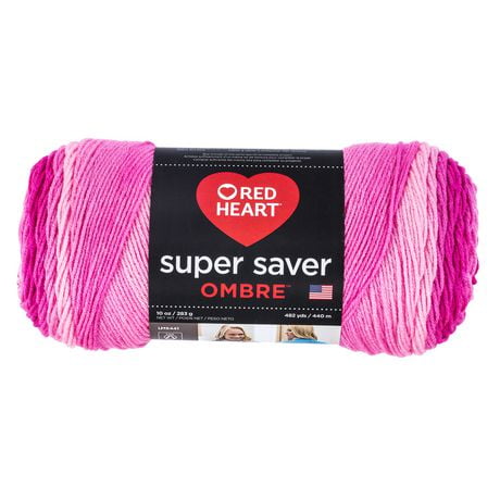 Red Heart® Super Saver® Ombre™ Yarn, Acrylic #4 Medium, 10oz/283g, 482 Yards