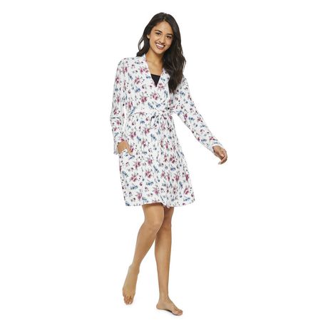 floral jersey robe