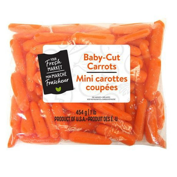 Mini carottes coupées Mon marché fraîcheur 454g