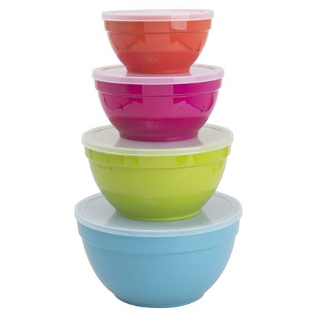 Mainstays 8-Piece Melamine Bowl Set with Lids | Walmart Canada