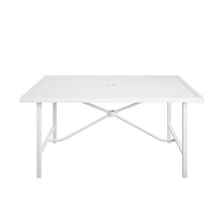 COSCO Outdoor Furniture, Patio Dining Table, Steel, White | Walmart Canada