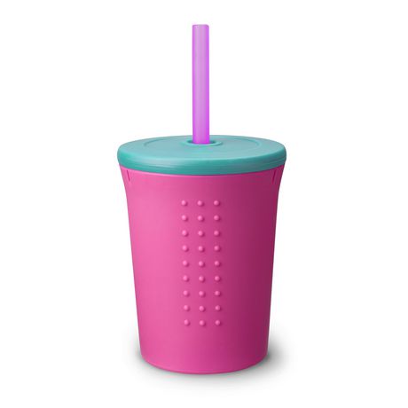 GoSili 12 oz Straw Cup, Berry/Sea