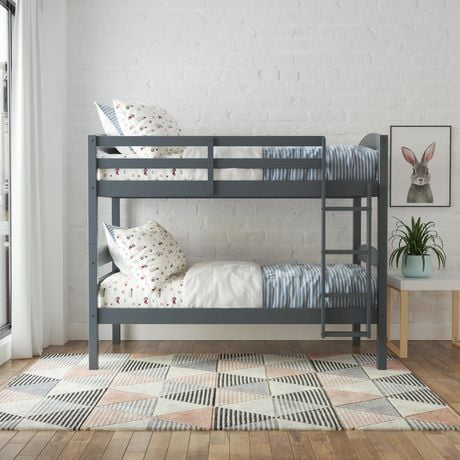 Better Homes Gardens Leighton Wood Twin Over Twin Bunk Bed Walmart   6000206735913 