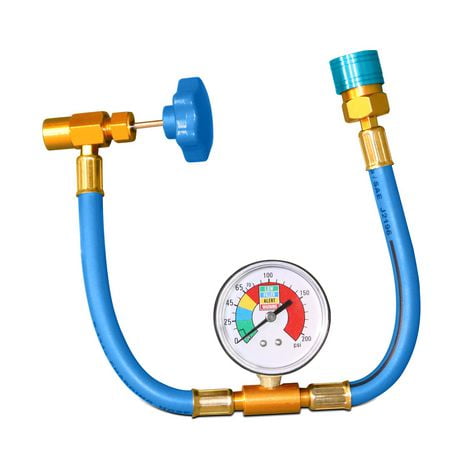 DURACOOL® 134a Charge Hose with Can Tap, Pressure Gauge & Quick Connect., 134a CHGE HOSE GAUGE CONNECT