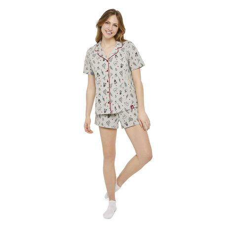 Canadiana Women's Organic Cotton Blend Pajamas 2-Piece Set - Walmart.ca