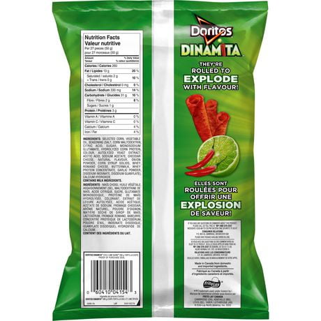 Doritos Dinamita Chile-Lime Burn Rolled Tortilla Chips | Walmart Canada