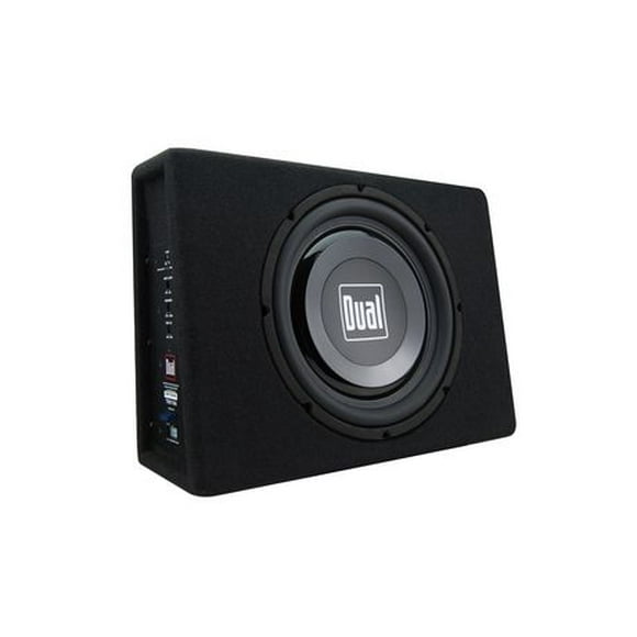 Dual Electronics TBX10A 10 inch Shallow High Performance Powered Enclosed Subwoofer with Built-In Amplifier & 300 Watts of Peak Power, 10” SUBWOOFER