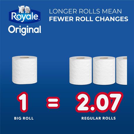 Royale Original, Soft Toilet Paper, 30 Big equal 62 rolls | Walmart Canada