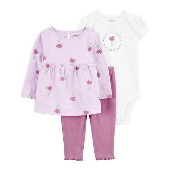 Carter's Child of Mine Baby Girls' 3 Piece Set - Purple Lavender, Newborn - 24 Months