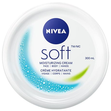 NIVEA Soft | Crème hydratante tout usage | Crème pour le visage, les mains, le corps | Non grasse, hydratante, légère | Pour tous les types de peaux normales à sèches et sensibles 300 ml