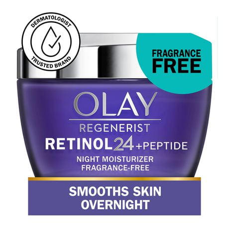 Hydratant de nuit pour le visage Olay Regenerist Retinol 24 + peptide, non parfumé 50 mL