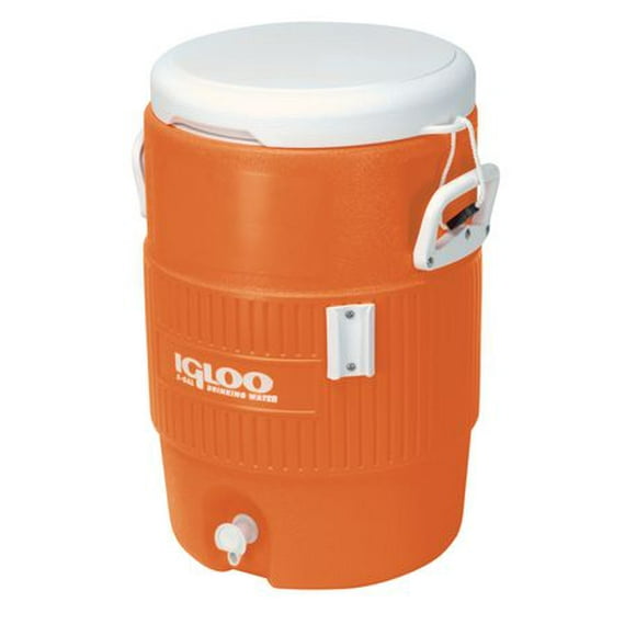 Igloo Sport 5 Gallon Seat Top Water Jug Without Cup Dispenser, Orange, 5 Gallon Jug, BPA Free