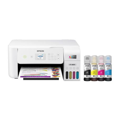 Epson EcoTank ET-2803 Wireless Colour All-in-One Cartridge-Free Supertank Printer with Scan and Copy, 3-in-1 Supertank with Wireless