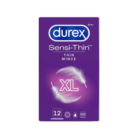 Sensi-Thin de Durex mince XL, pqt de 12 12ct