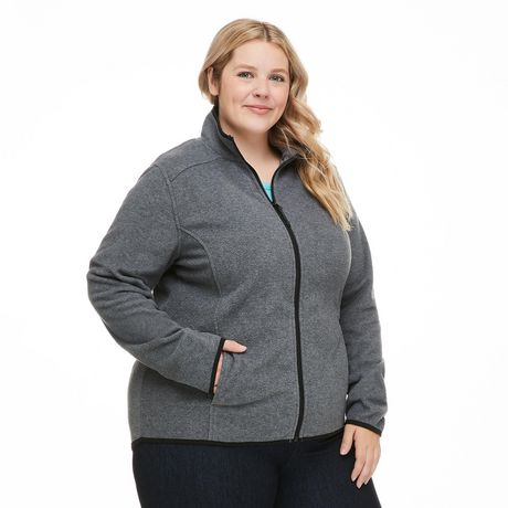 kohls plus size fleece jackets