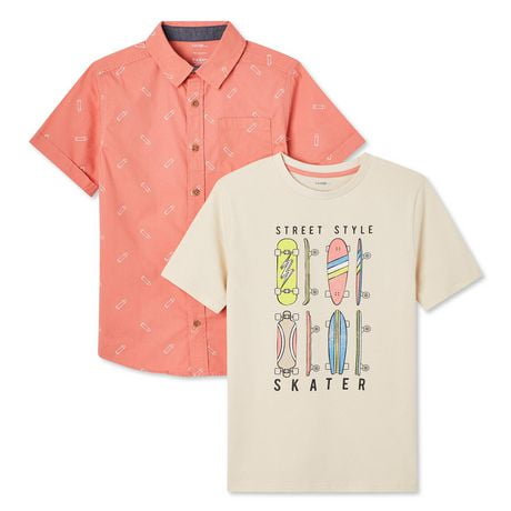 George Boys' Shirt and Tee 2-Piece Set