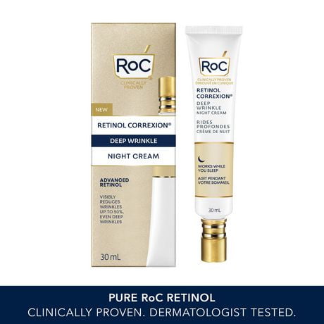 RoC - Retinol Correxion®️ - Crème de nuit profonde rides - Fonctionne pendant que vous dormez (30ml) 30 ml