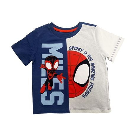 Marvel T-shirt à manches courtes Spider and Friends pour tout-petits garçons Tailles:2G-5G