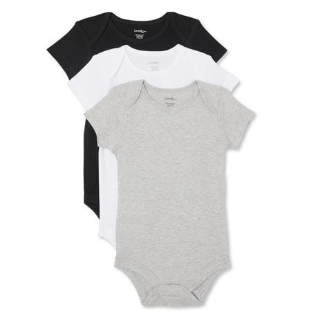 George Infants' Unisex Layette Solid Bodysuits 3-Pack, Sizes 0-12 months