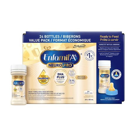 NeuroPro™, Baby Formula, 0-12 months, Ready to Feed Nursettes, 59mL x 24ct, 59ml x 24ct