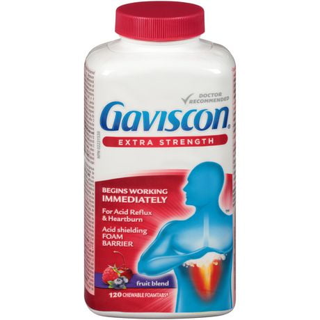 Gaviscon Extra Strength Chewable Foamtabs Fruit Blend, 120ct, 120ct