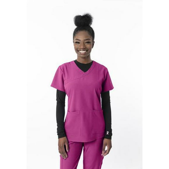 Greentown Canada Scrubs 4Flex 1203 4-way Stretch, Y-Neck, Ladies Scrub Top