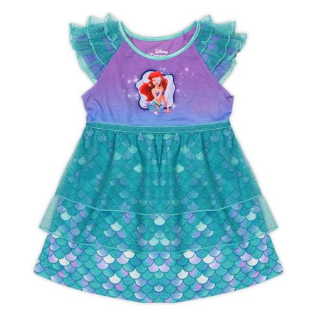 Chemise de nuit Disney Princesses pour jeunes filles - Ariel Tailles disponibles: 2T-5T