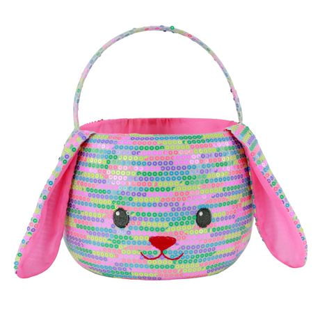 Way To Celebrate Easter Sequined Bunny Easter Basket | Walmart Canada