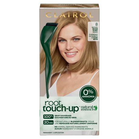 Clairol Root Touch-Up by Natural Instincts Permanent Hair Dye, 100% gray coverage!