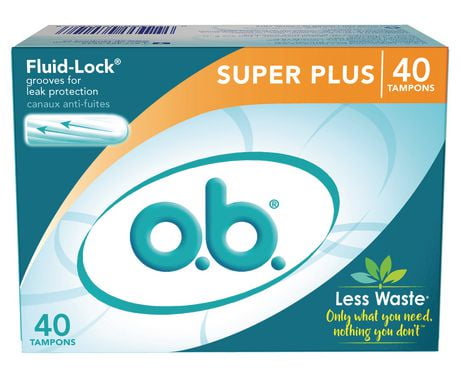 O.b. Original Non-Applicator Tampons Super Plus Absorbancy | Walmart Canada