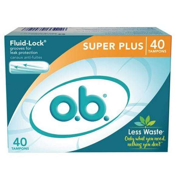 o.b. Original Non-Applicator Tampons Super Plus Absorbancy