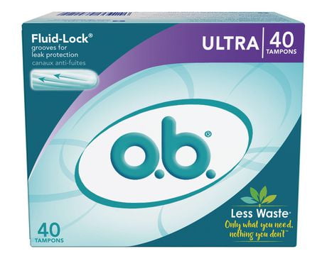 O.b. Original Non-Applicator Tampons Ultra Absorbancy | Walmart Canada